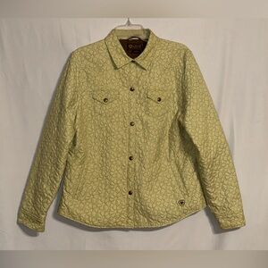 Ariat Women's Light Green Quilted Equestrian Riding Jacket Size Large